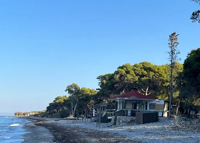 ξυλοκαστρο σπίτι δίπλα στα πεύκα και τη θάλασσα! 아파트 *